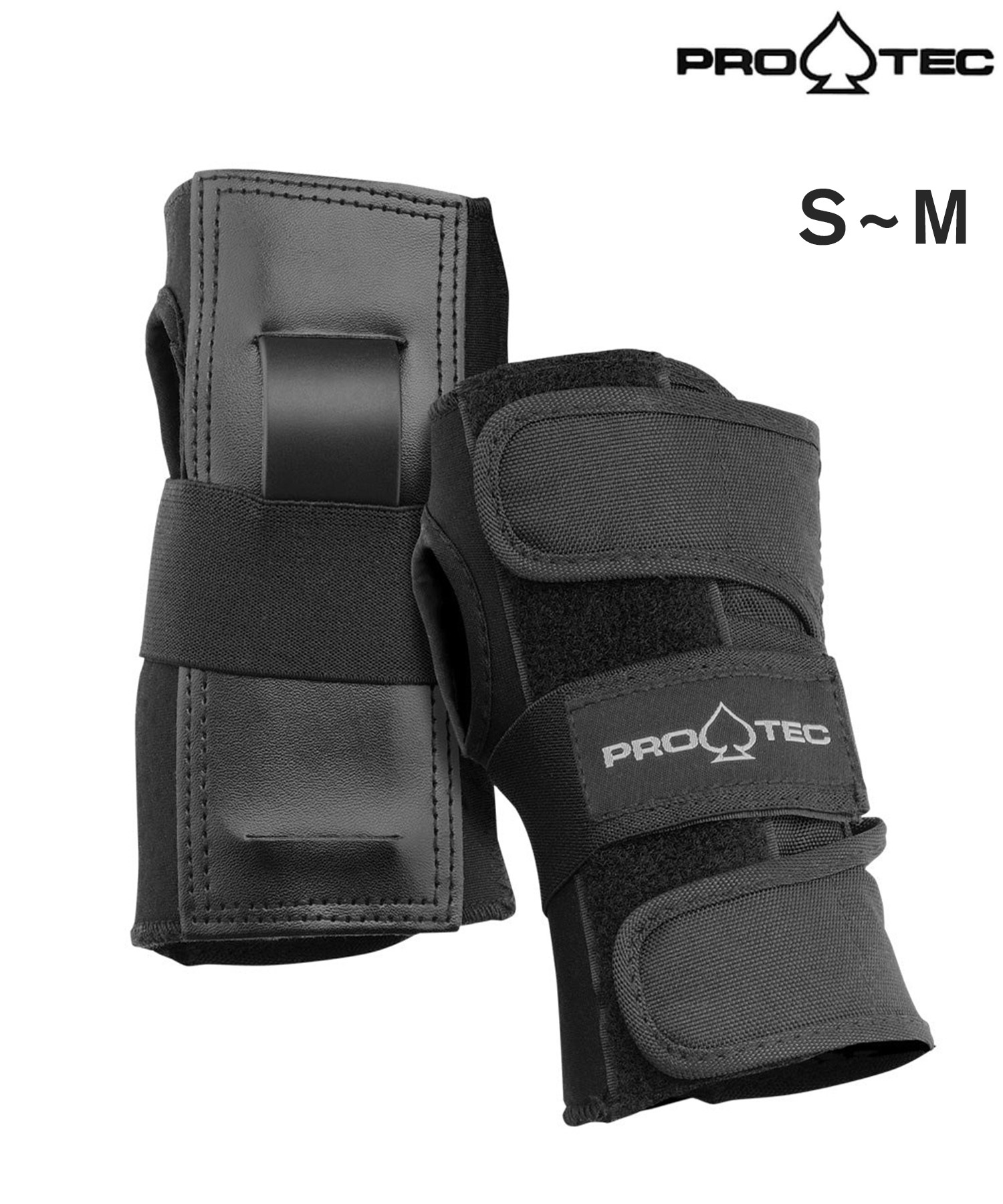 PRO-TEC プロテック セイフティー スケートボード プロテクター S～M STREET WRIST GUARD ムラサキスポーツ(BLACK-S)