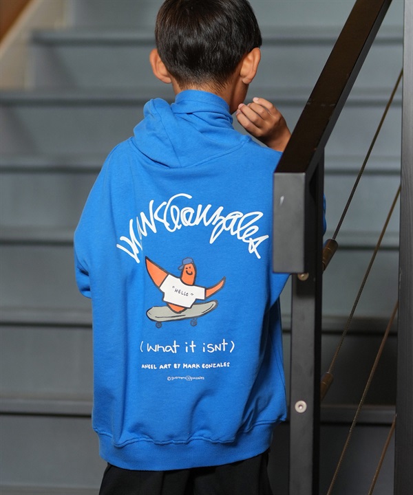 What it isNt ART BY MARKGONZALES ワット イット イズント マークゴンザレス パーカー プルオーバー キッズ バックプリント 47240627