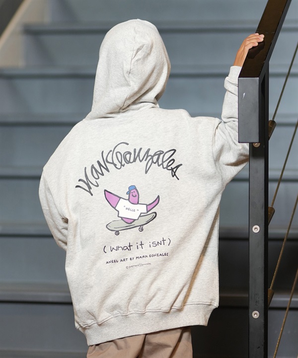 What it isNt ART BY MARKGONZALES ワット イット イズント マークゴンザレス パーカー プルオーバー キッズ バックプリント 47240627