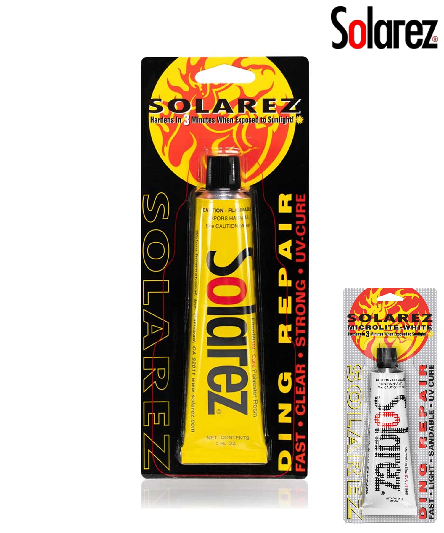 SOLAREZ ソーラレズ  MINI 0.5oz ポリウレタン ミニ PU用 サーフボード修理材 ムラサキスポーツ(WHT-0.5oz)