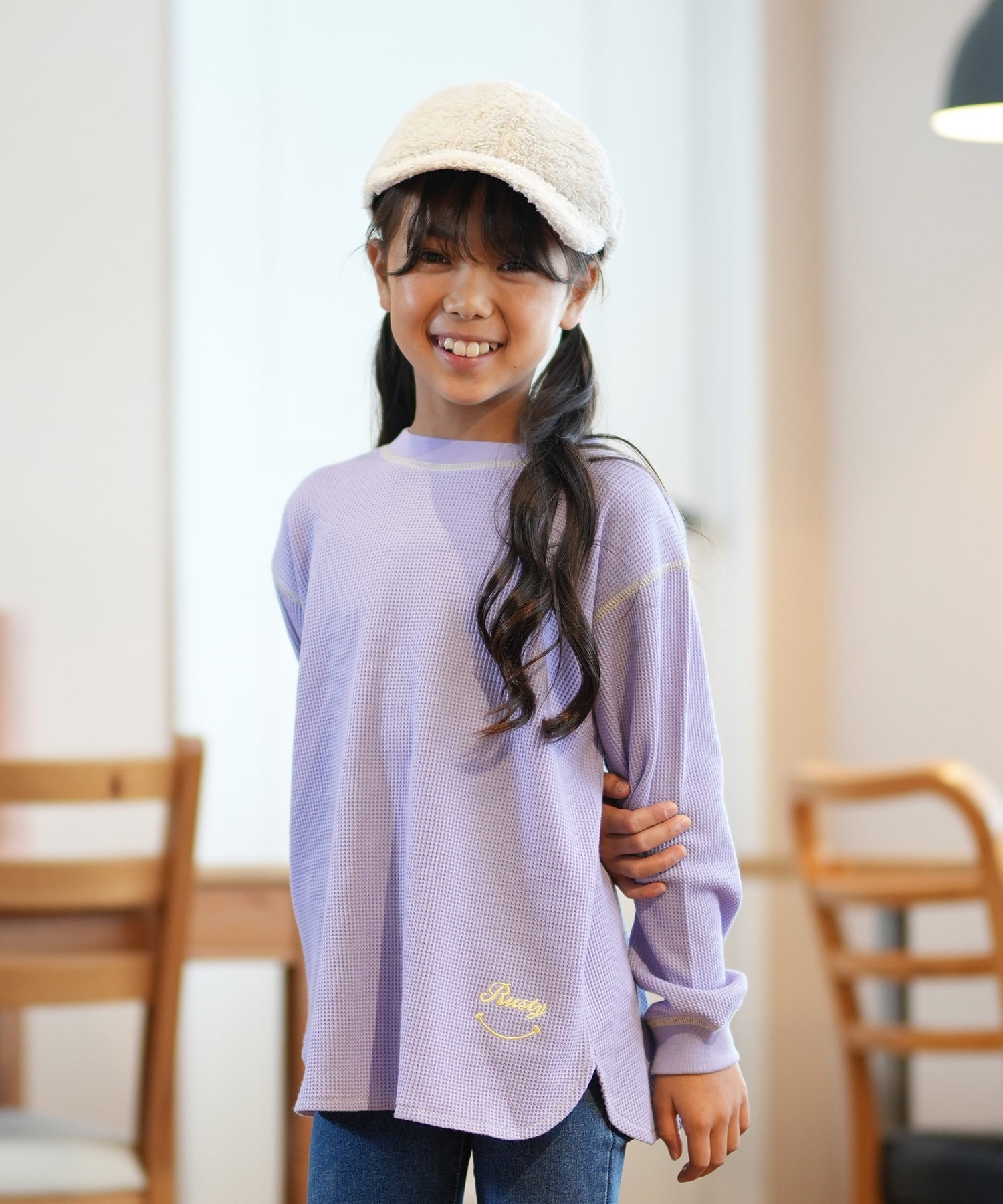 RUSTY ラスティー キッズ 長袖 Tシャツ ロンT サーマル 984084 ロング