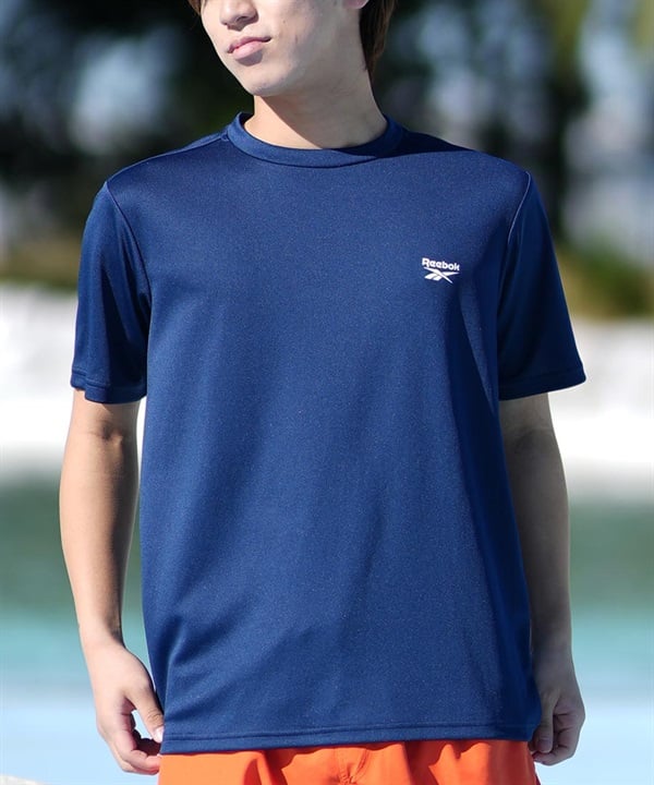 Reebok リーボック 水着 ラッシュガード 半袖 Tシャツ メンズ ワンポイント ロゴ 水陸両用 UVカット 420760C