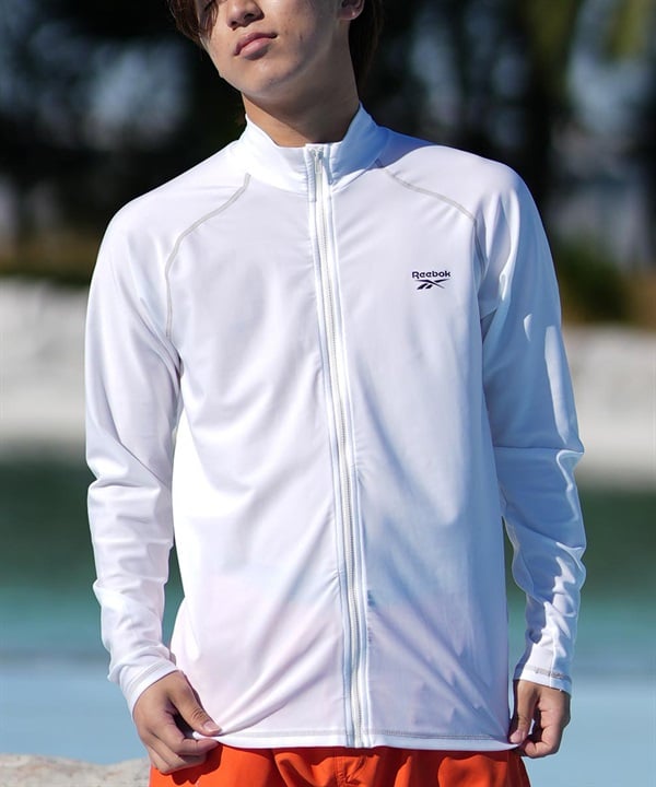 Reebok リーボック 水着 ラッシュガード 長袖 ジップアップ ハイネック メンズ UVカット 420781C