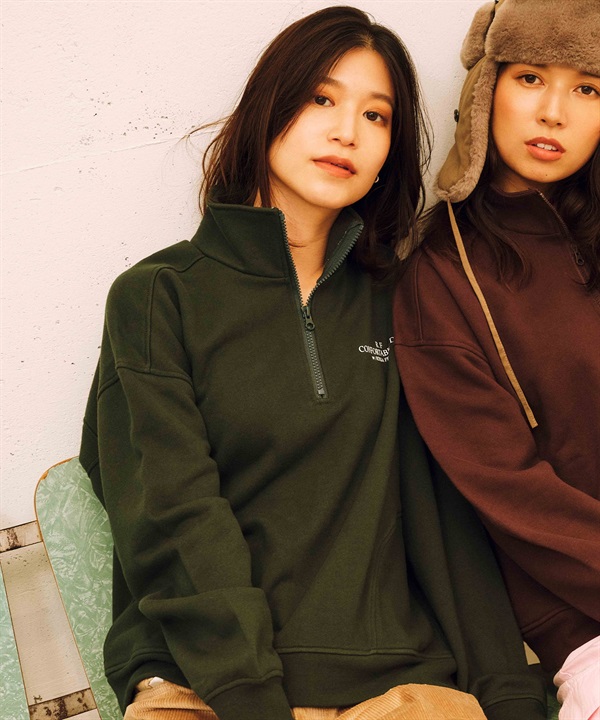 RIKKA FEMME リッカファム ハーフジップ トレーナー レディース スウェット RF24FW23