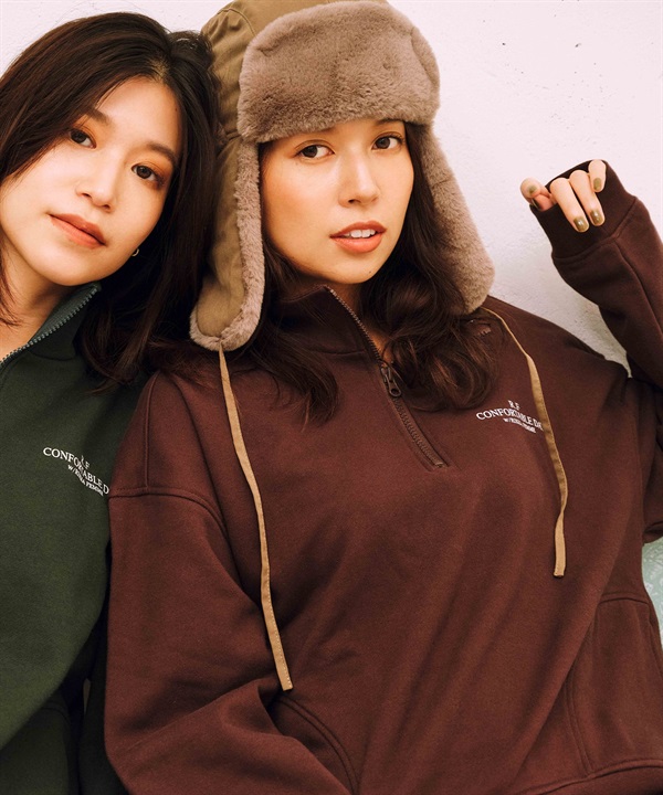 RIKKA FEMME リッカファム ハーフジップ トレーナー レディース スウェット RF24FW23