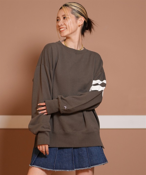 RIKKA FEMME リッカファム トレーナー レディース スウェット クルーネック 袖ライン RF24FW22