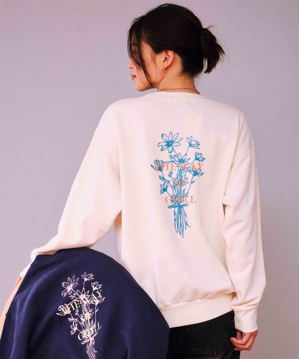RIKKA FEMME リッカファム トレーナー レディース スウェット クルーネック バックプリント RF24FW21