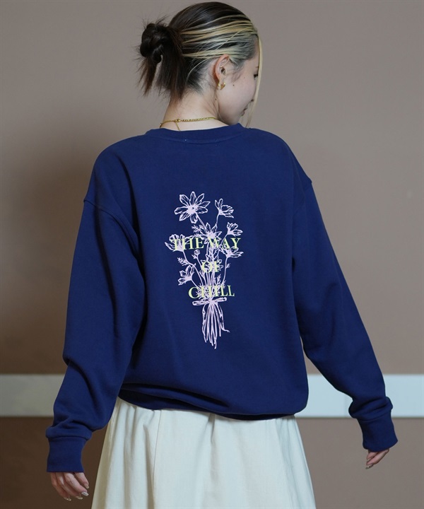 RIKKA FEMME リッカファム トレーナー レディース スウェット クルーネック バックプリント RF24FW21