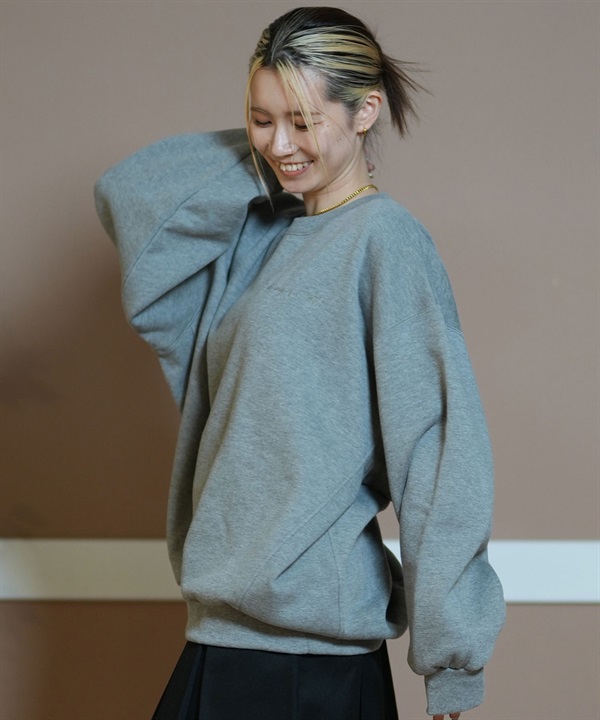 RIKKA FEMME リッカファム トレーナー レディース スウェット クルーネック ワンポイント 刺繍 裏起毛 RF24FW20