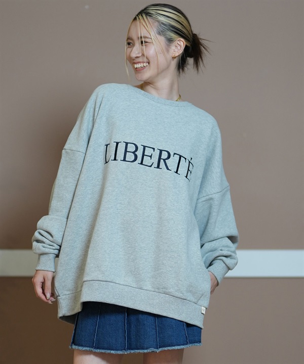 RIKKA FEMME リッカファム トレーナー レディース スウェット クルーネック 刺繍 RF24FW19