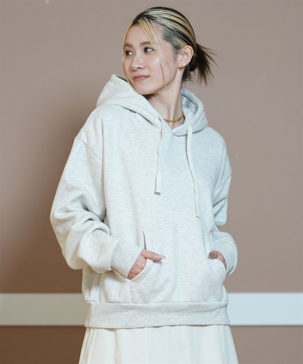 RIKKA FEMME リッカファム パーカー プルオーバー レディース スウェット フーディー ショート丈 無地 裏起毛 RF24FW24