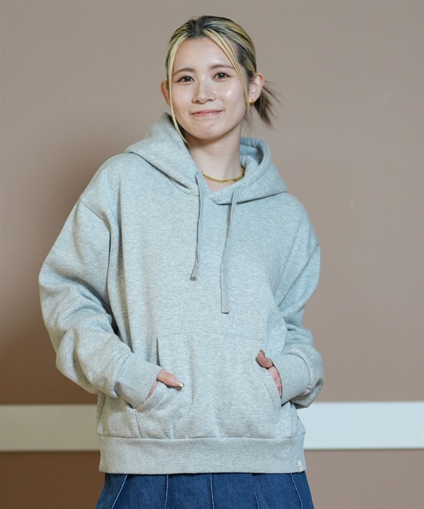 RIKKA FEMME リッカファム パーカー プルオーバー レディース スウェット フーディー ショート丈 無地 裏起毛 RF24FW24
