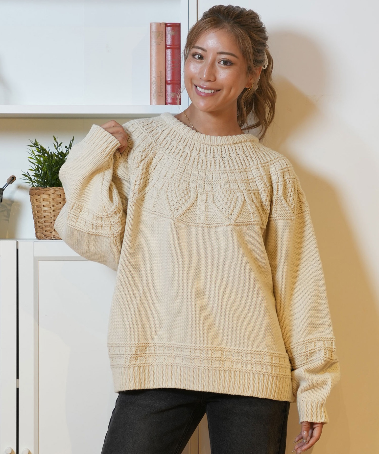 RIKKA FEMME リッカファム ニット レディース セーター ケーブルニット