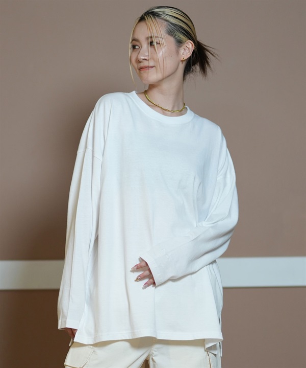 RIKKA FEMME リッカファム 長袖 Tシャツ レディース ロンT クルーネック 無地 RF24FW28