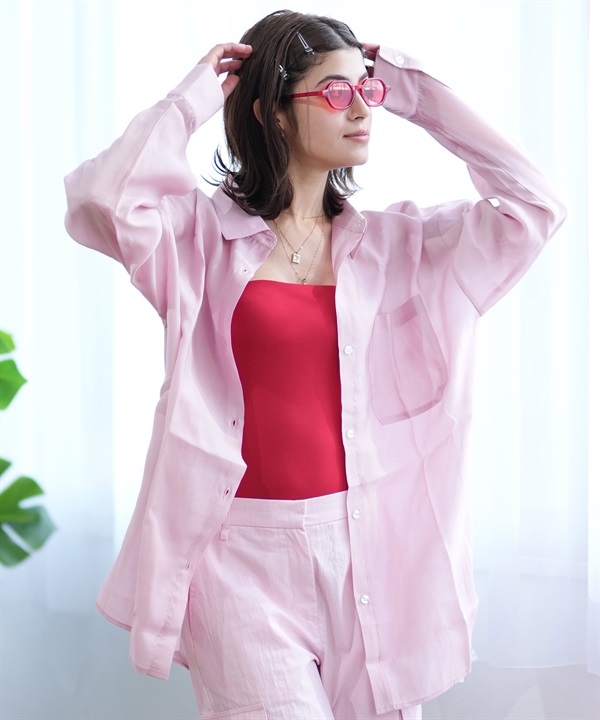 RIKKA FEMME リッカファム 長袖 シャツ レディース オーバーサイズ ビッグシャツ RF24HS02