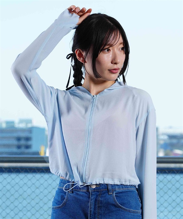 LAETITIA レリッタ 水着 ラッシュガード ジップアップ パーカー レディース UVカット ショート丈 446201