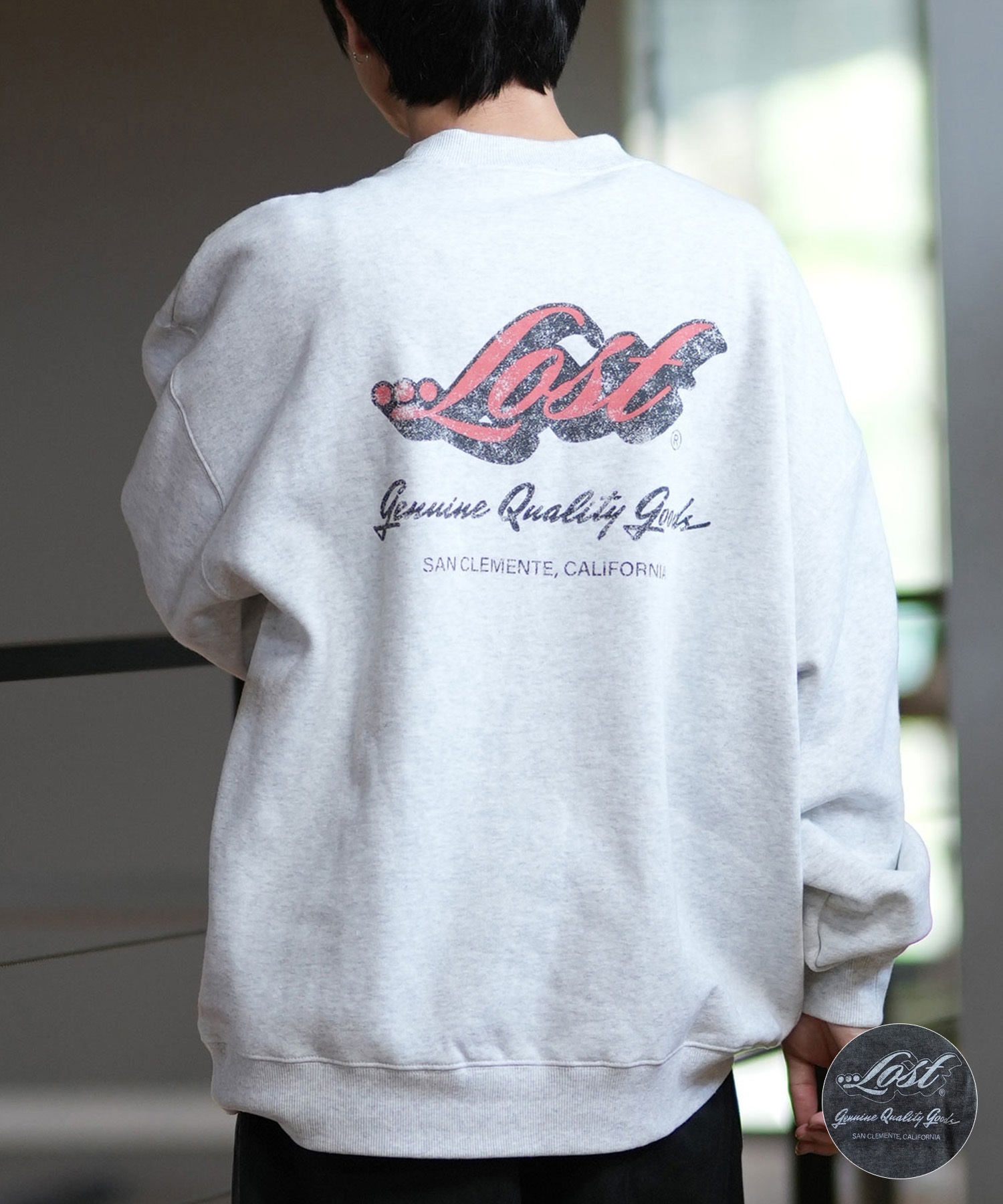 LOST ロスト トレーナー クルーネック メンズ スウェット バック