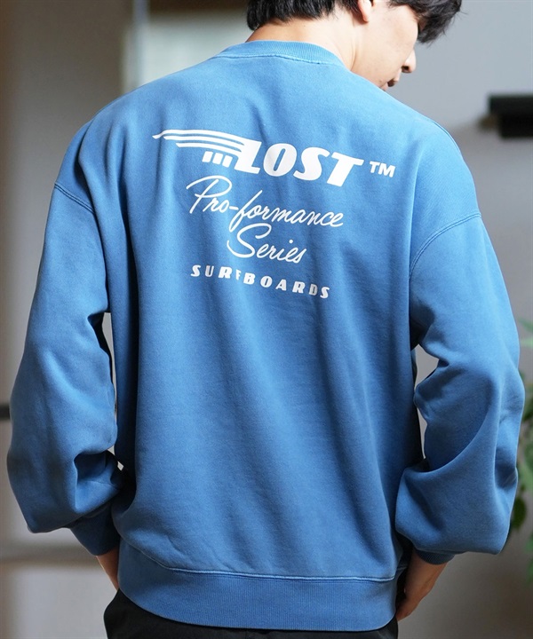 LOST ロスト トレーナー クルーネック メンズ スウェット バックプリント 裏起毛 L24F1101 ムラサキスポーツ限定