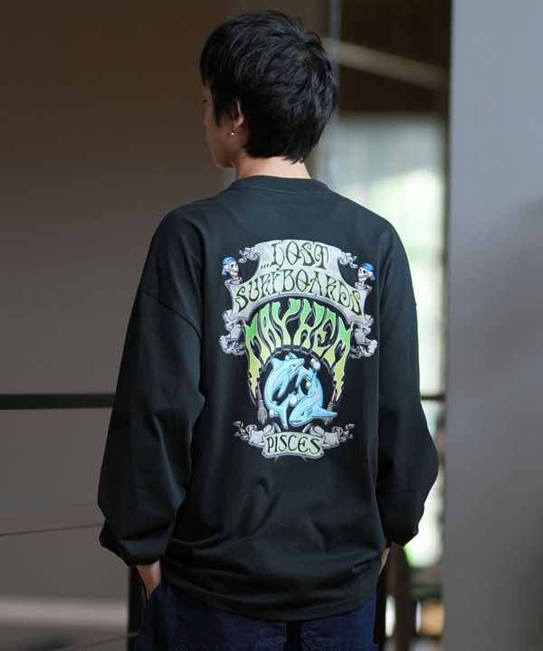 lost ロスト 長袖 Tシャツ メンズ ロンT バックプリント ムラサキスポーツ限定 L24F2206