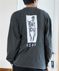 LOST ロスト 長袖 Tシャツ メンズ ロンT バックプリント DRAINED
