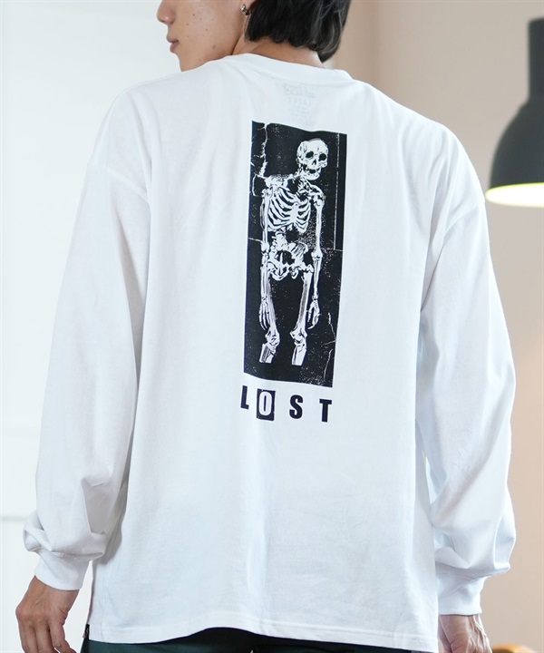 LOST ロスト 長袖 Tシャツ メンズ ロンT バックプリント DRAINED L24F2204 ムラサキスポーツ限定