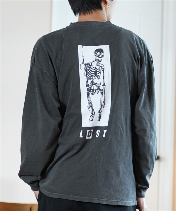 LOST ロスト 長袖 Tシャツ メンズ ロンT バックプリント DRAINED L24F2204 ムラサキスポーツ限定
