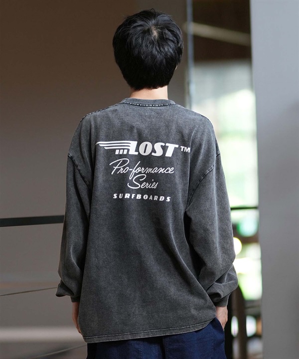 lost ロスト 長袖 Tシャツ メンズ ロンT バックプリント オーバーサイズ ユニセックス ムラサキスポーツ限定 L24F2202