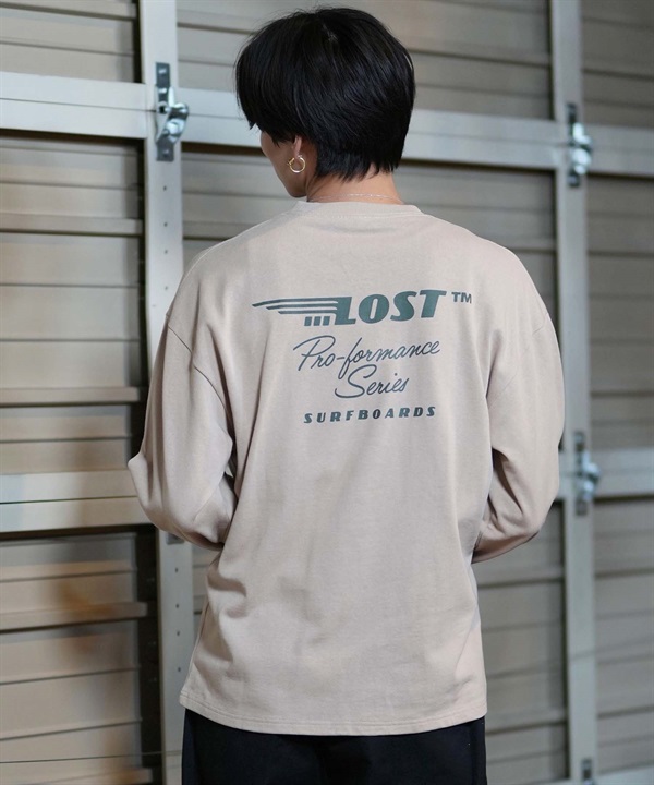 lost ロスト 長袖 Tシャツ メンズ ロンT バックプリント オーバーサイズ ユニセックス ムラサキスポーツ限定 L24F2202