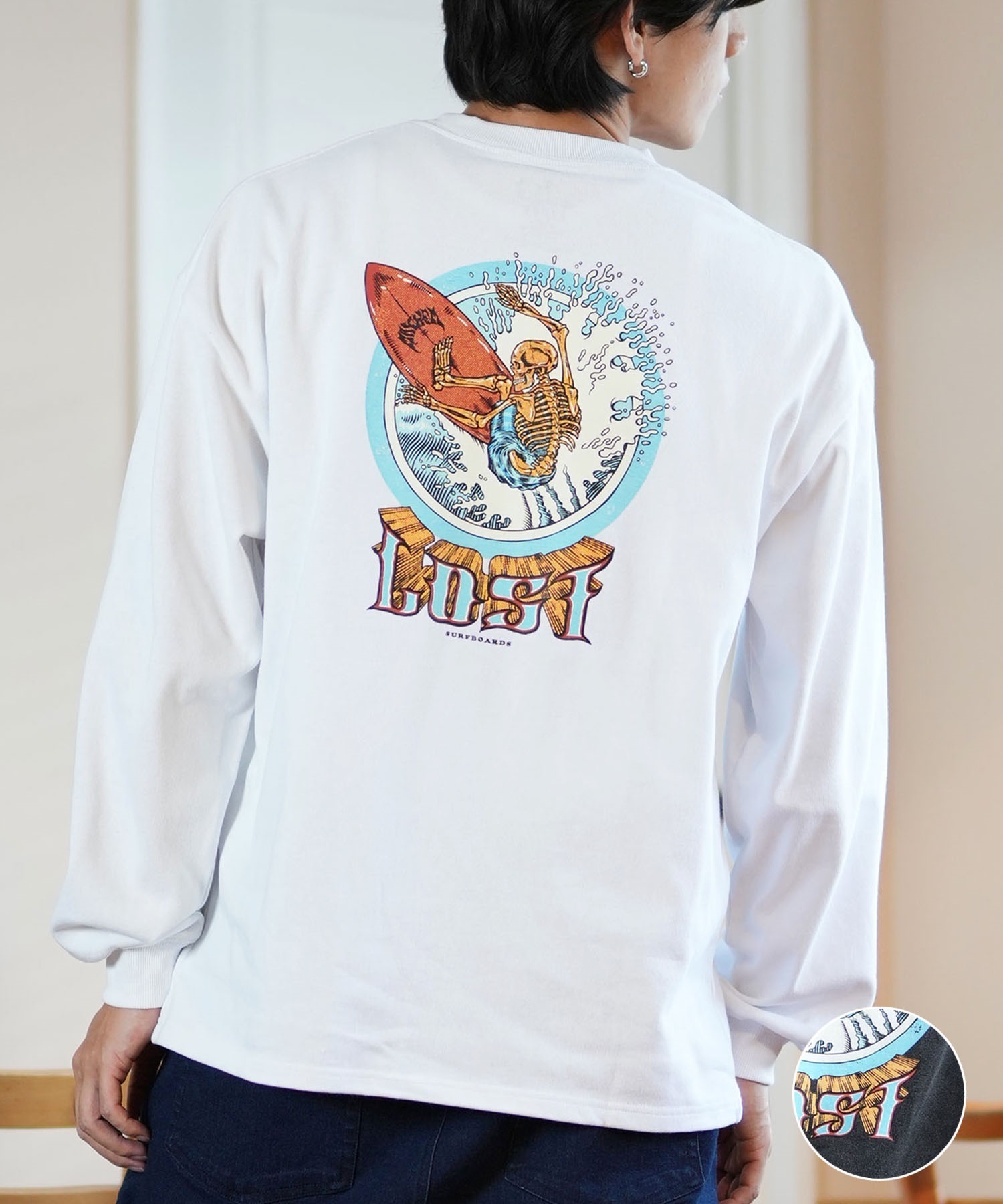 lost ロスト 長袖 Tシャツ メンズ ロンT ヘビーウェイト バック lost ロスト 長袖 Tシャツ メンズ ロンT ヘビーウェイト バック