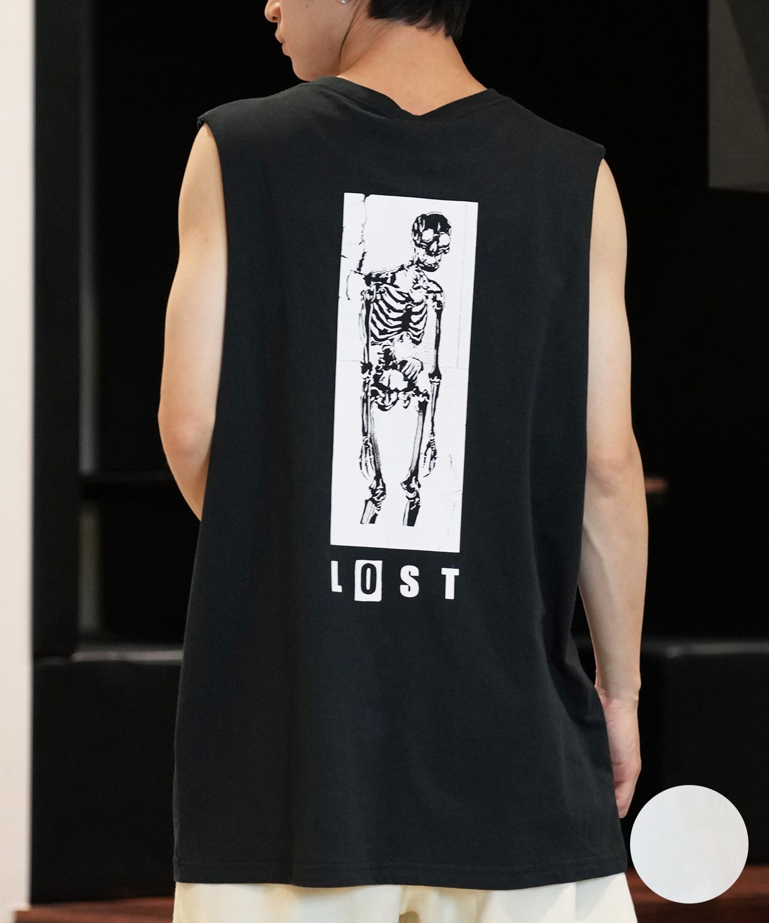 タンクトップ [LANARCH][0047] Destroyed Logo Sleeveless (CG) CHANGES チェンジーズ / REMAKE TANK TOP-08 リメイクタンク