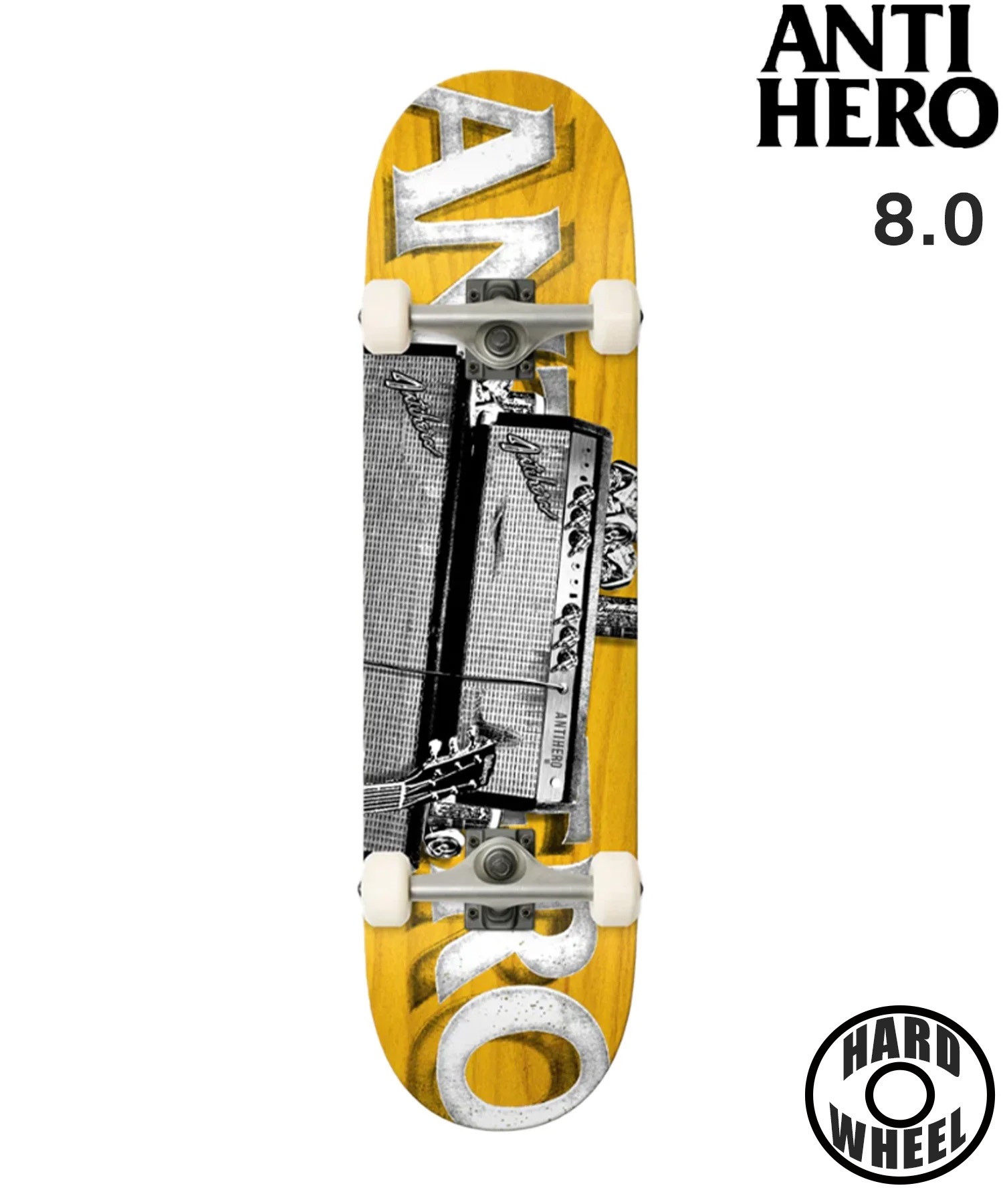 ANTIHERO アンチヒーロー スケートボード コンプリート 8.0inch TURNED UP ムラサキスポーツ(ONE-8inch)