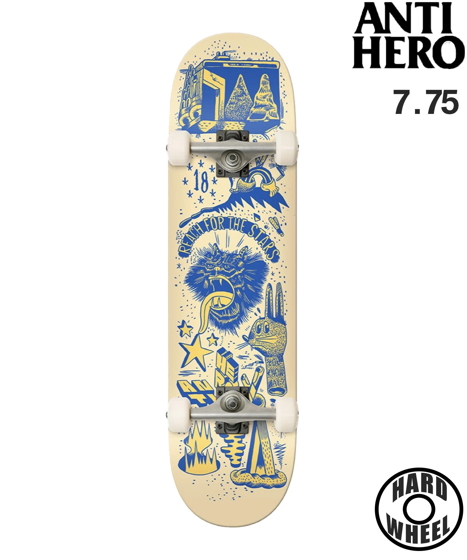 ANTIHERO アンチヒーロー スケートボード コンプリート 7.75inch REACH FOR THE ムラサキスポーツ(ONE-7.75inch)