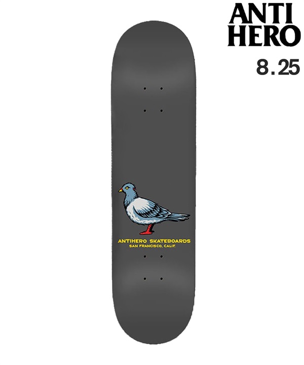 ANTIHERO アンチヒーロースケートボード デッキ 8.25inch TEAM PIGEON ムラサキスポーツ