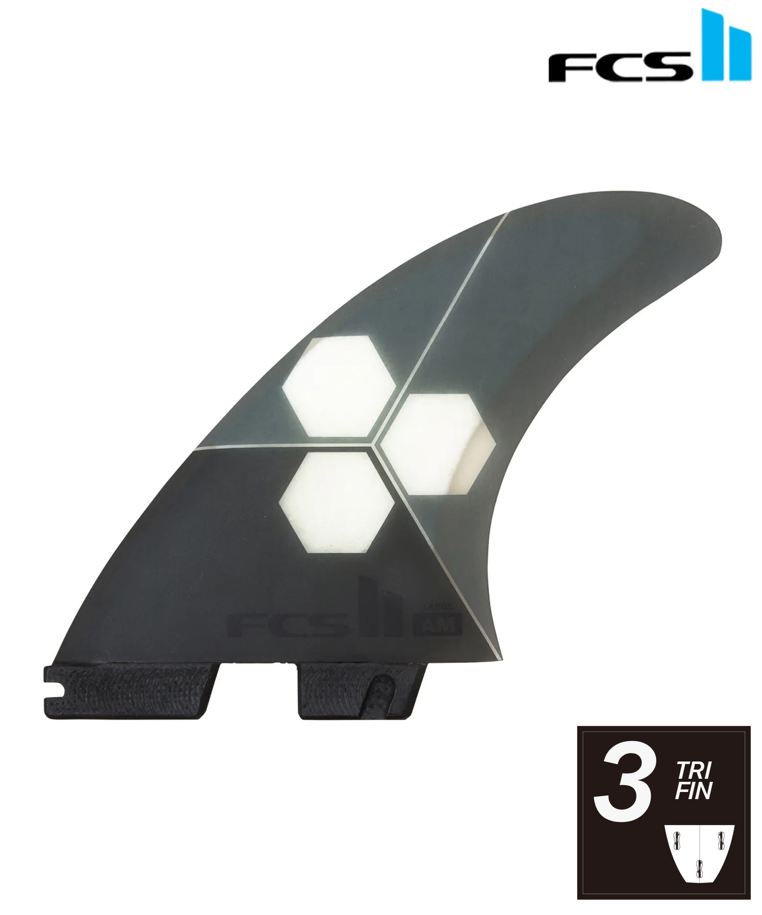 FCS2 エフシーエスツー PC AM AIRCORE TRI アルメリック サーフィン トライ フィン ムラサキスポーツ(GRY-M)