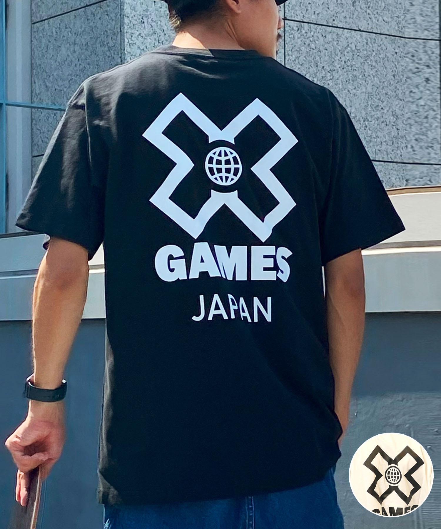 X-GAMES エックスゲームズ メンズ 半袖 Tシャツ バックプリント