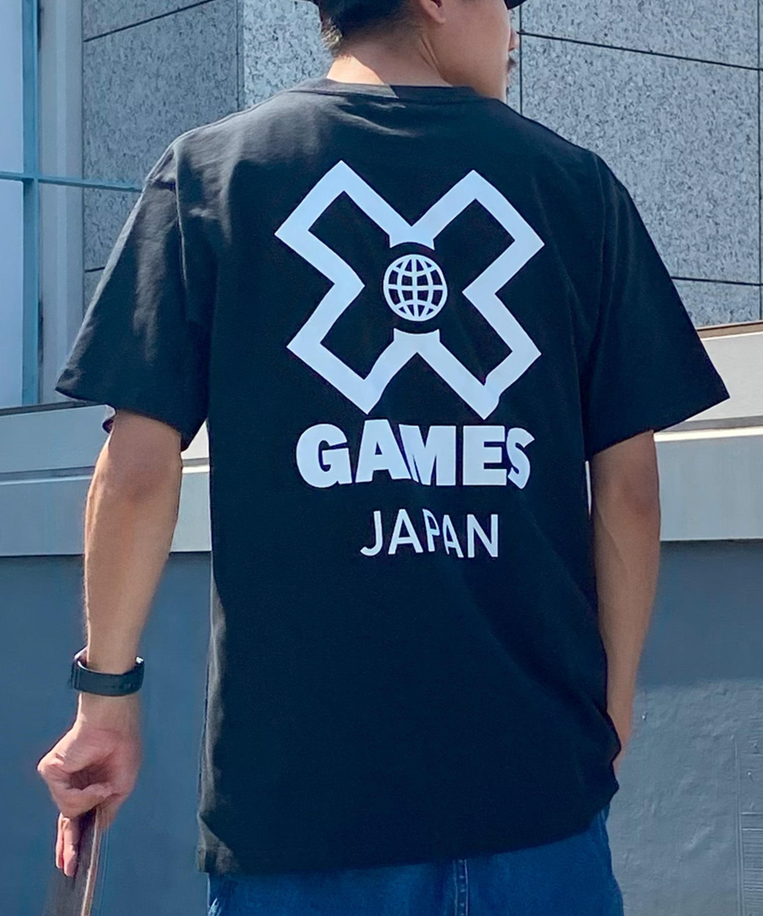 X-GAMES エックスゲームズ メンズ 半袖 Tシャツ バックプリント ユニ