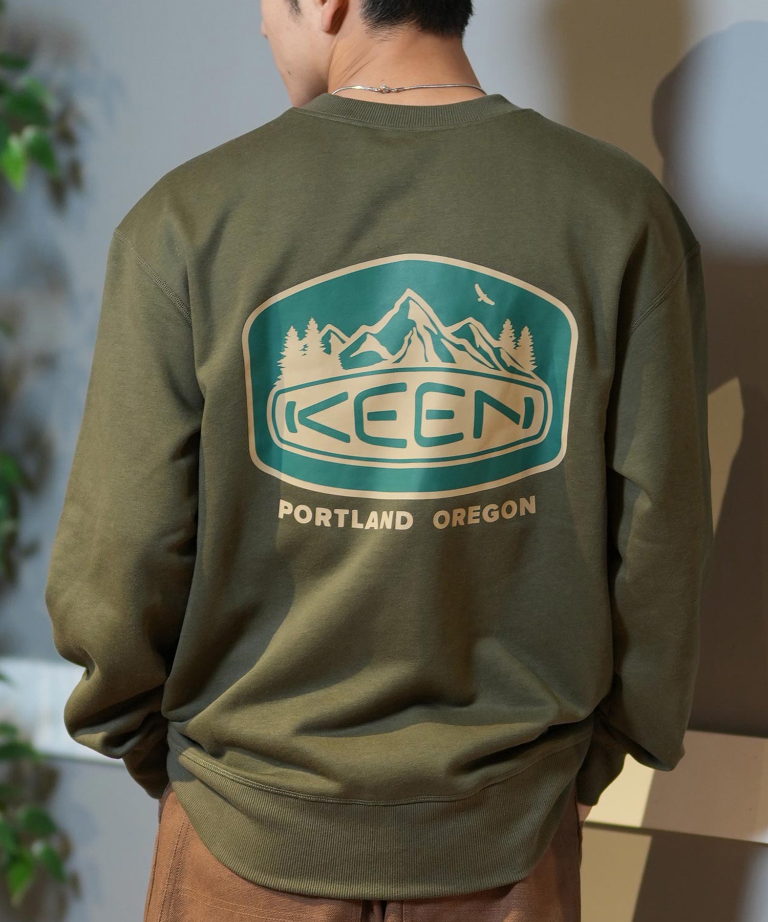 KEEN キーン トレーナー クルーネック メンズ スウェット バック