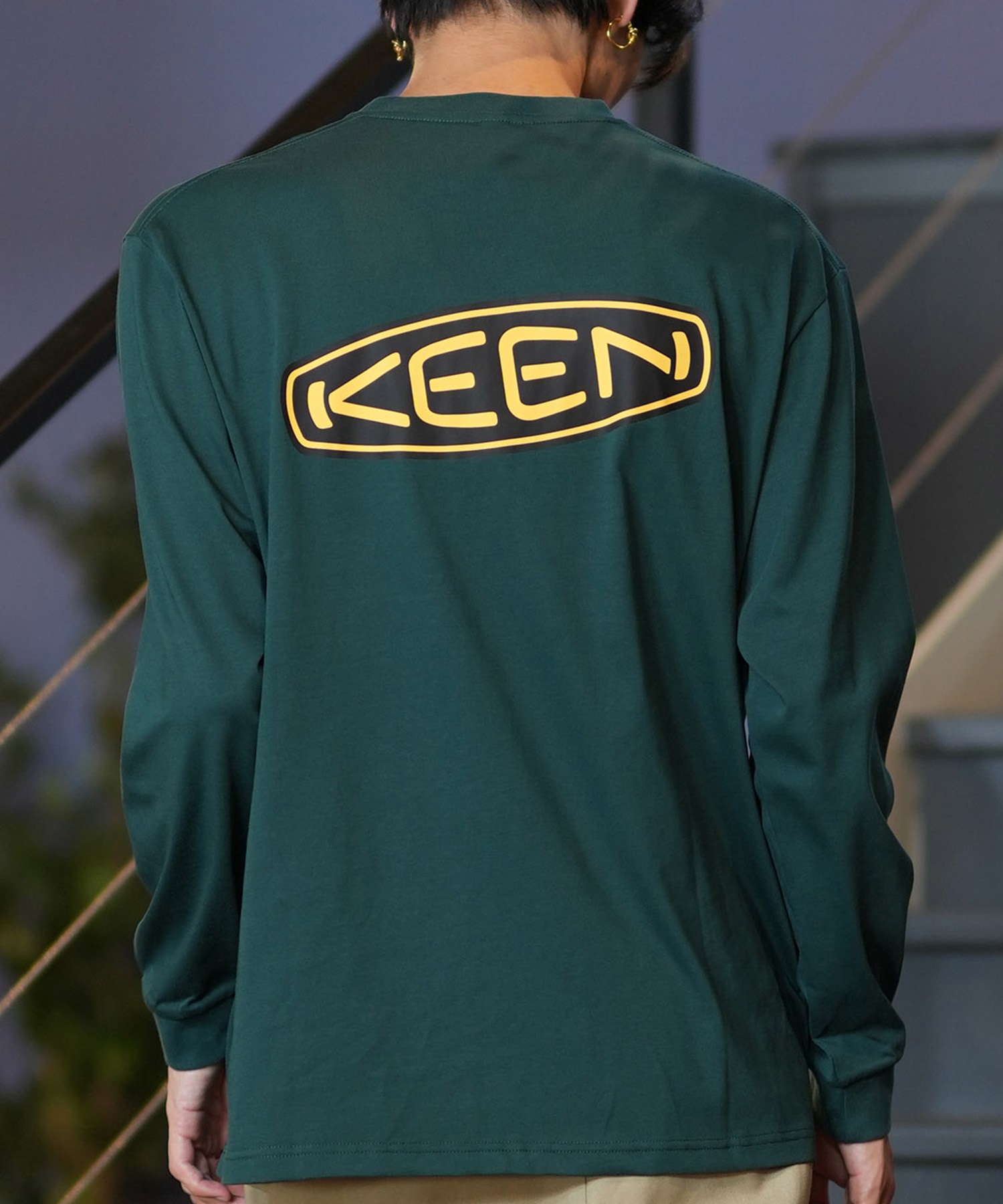 KEEN キーン 長袖 Tシャツ メンズ ロンT バックプリント 吸汗速乾