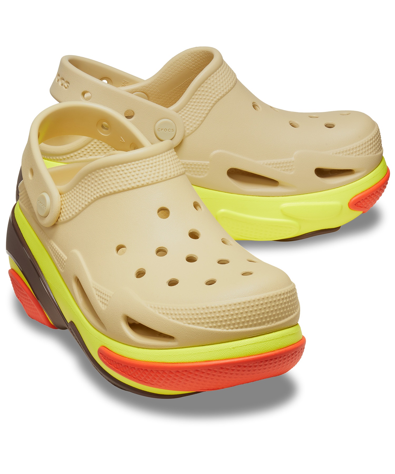ほぼ新品【crocs クロックス】サンダル 厚底 バブル クラッシュ クロッグ クロックス バブル クラッシュ クロッグ｜高さ約6cm｜Crocs公式