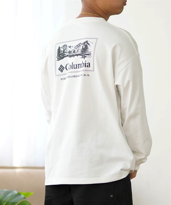 Columbia コロンビア 長袖 Tシャツ メンズ ロンT バックプリント ルーズシルエット ボックスシルエット PM0461 ムラサキスポーツ限定