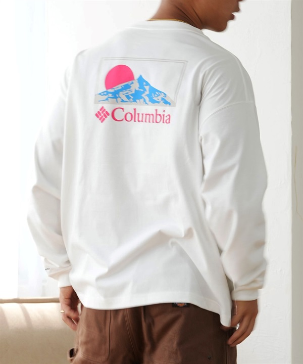 Columbia コロンビア 長袖 Tシャツ メンズ ロンT バックプリント ルーズシルエット ボックスシルエット PM0461 ムラサキスポーツ限定