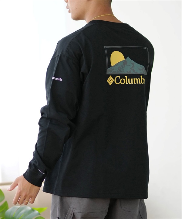 Columbia コロンビア 長袖 Tシャツ メンズ ロンT バックプリント ルーズシルエット ボックスシルエット PM0461 ムラサキスポーツ限定