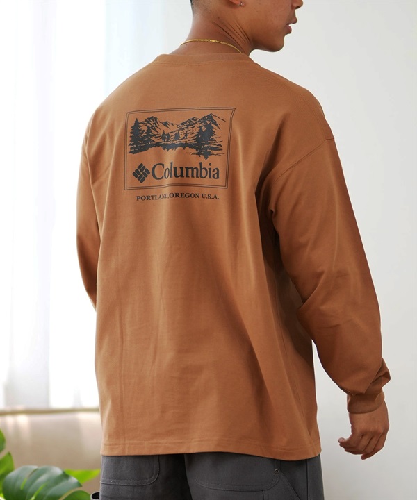 Columbia コロンビア 長袖 Tシャツ メンズ ロンT バックプリント ルーズシルエット ボックスシルエット PM0461 ムラサキスポーツ限定