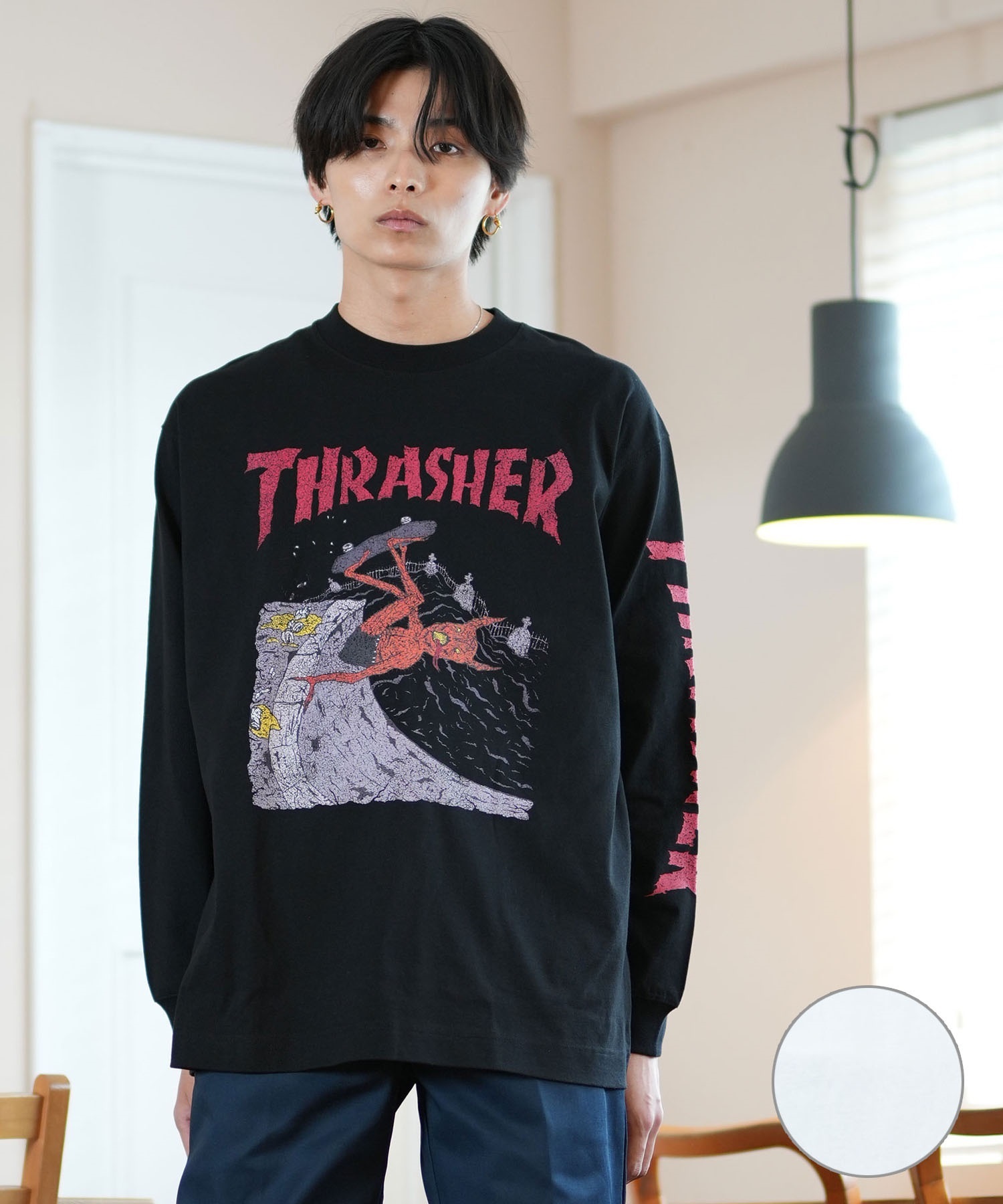 THRASHER スラッシャー 長袖 Tシャツ メンズ THRASHER×ネック