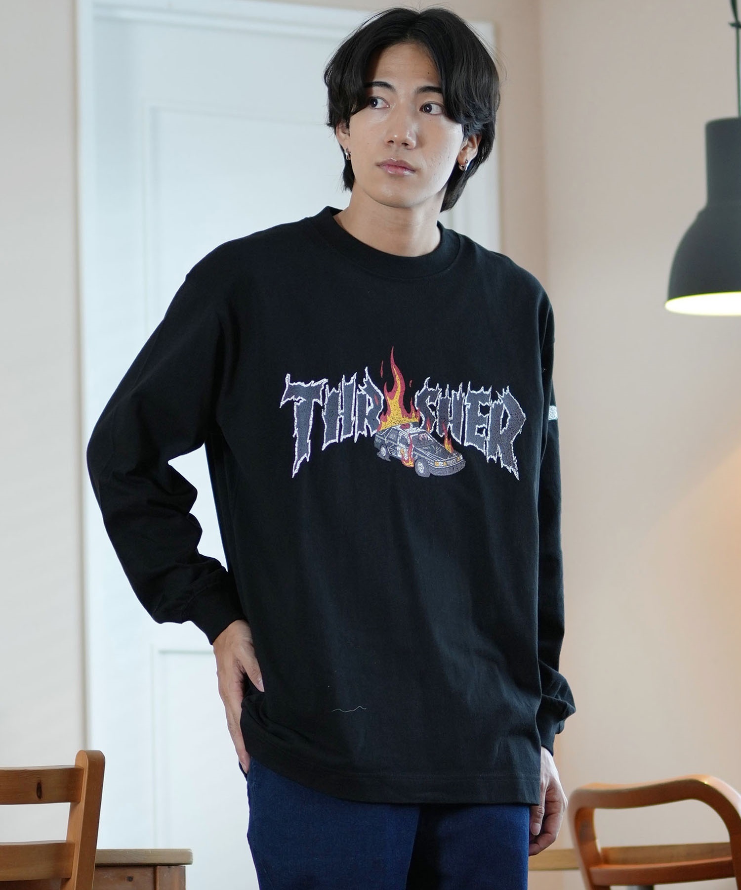 THRASHER スラッシャー 長袖 Tシャツ メンズ THRASHER×ネックフェイス