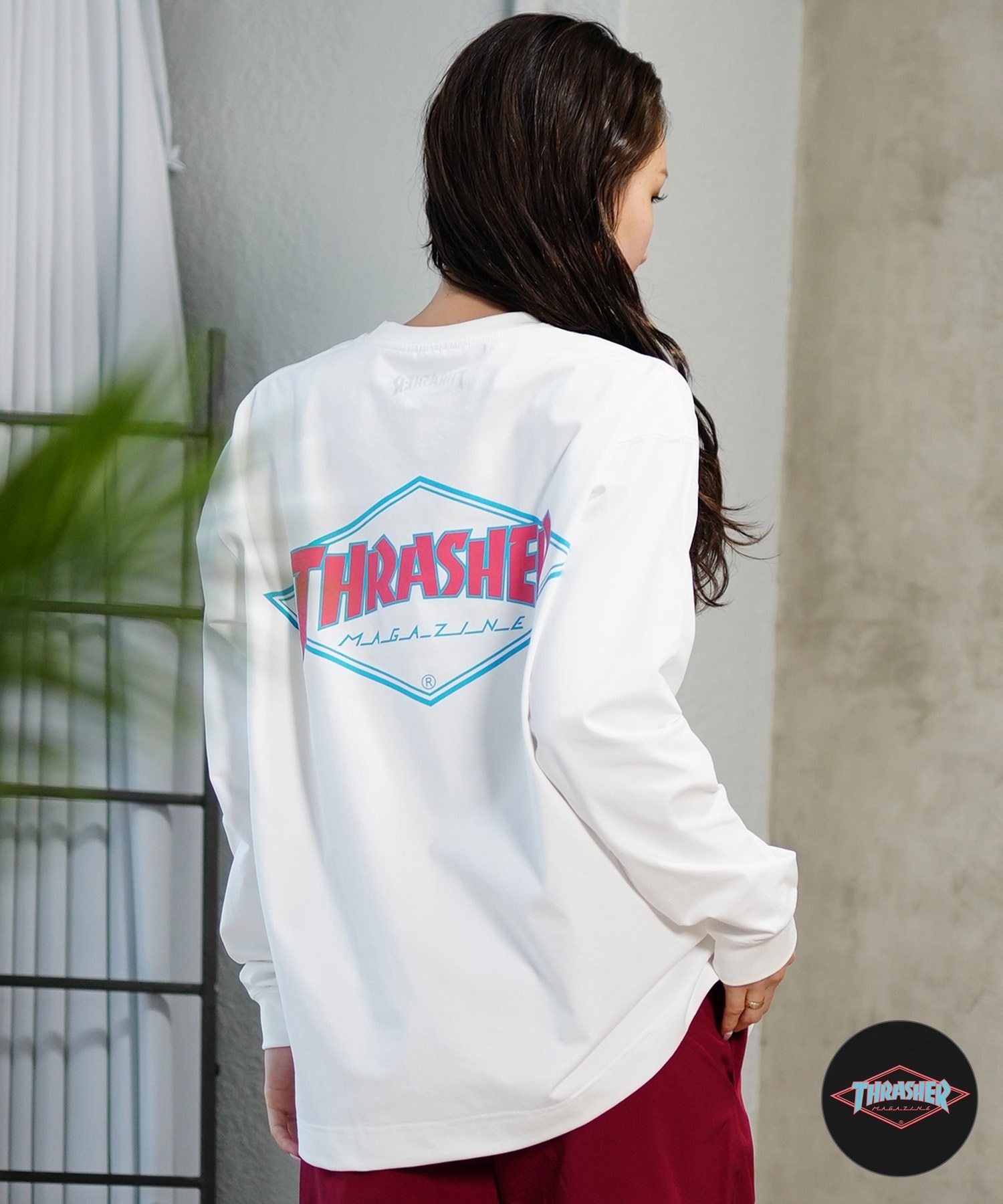 THRASHER スラッシャー 水着 ラッシュガード 長袖 Tシャツ ロンT