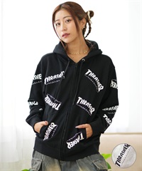 THRASHER スラッシャー ジップアップパーカー レディース ロゴ