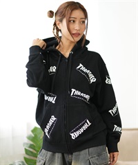 THRASHER スラッシャー ジップアップパーカー レディース ロゴ