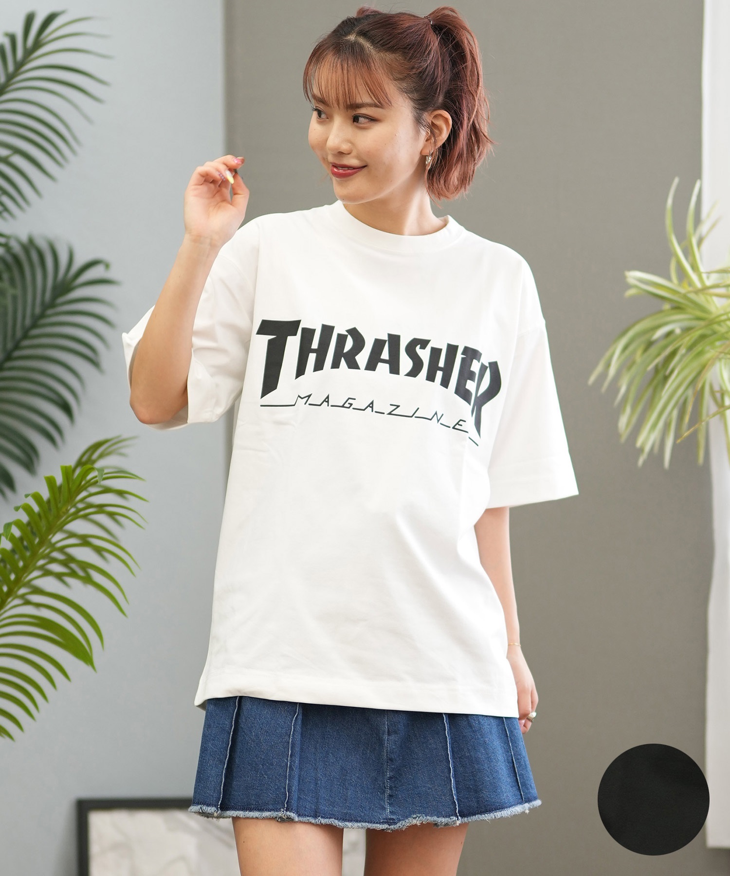THRASHER スラッシャー ラッシュガード レディース 半袖 Tシャツ