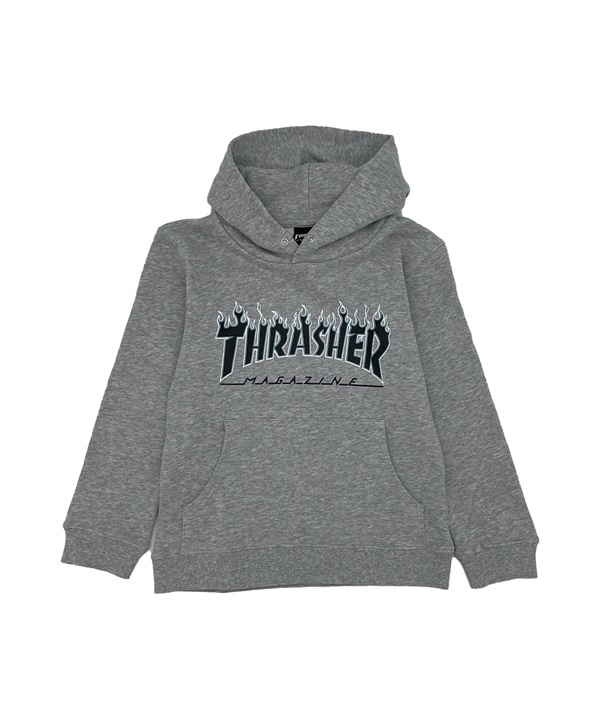 THRASHER スラッシャー パーカー プルオーバー キッズ スウェット フーディー フロントロゴ 24A475-43